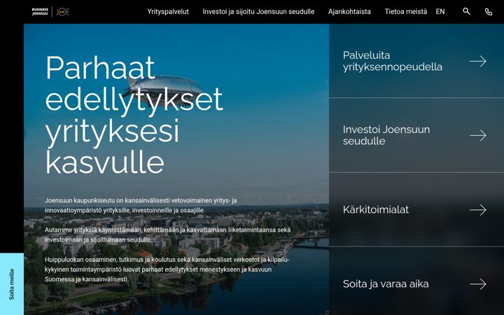 Screenshot of businessjoensuu.fi
