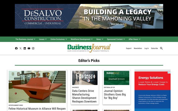 Snímek obrazovky businessjournaldaily.com