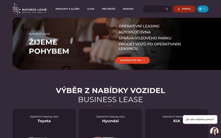 Screenshot of businesslease.cz
