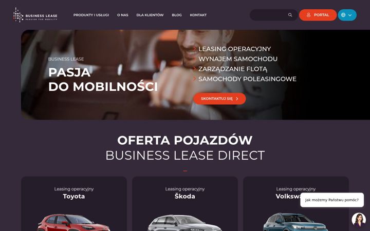 Screenshot of businesslease.pl