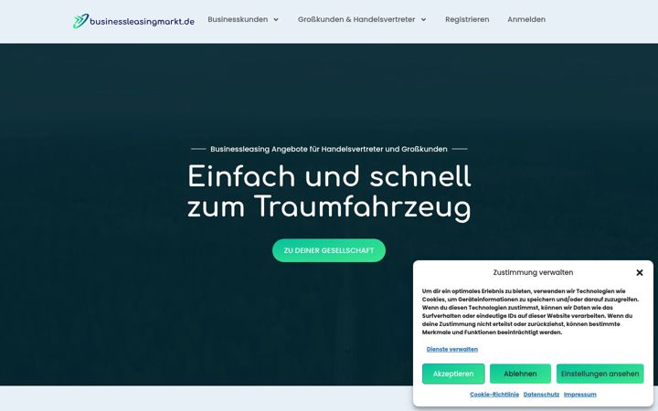 Screenshot of businessleasingmarkt.de