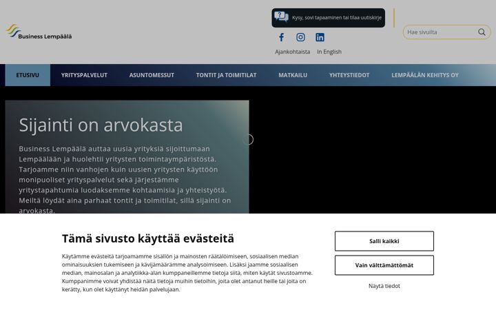 Screenshot of businesslempaala.fi