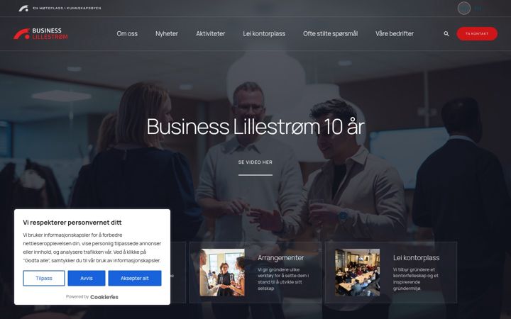 Screenshot of businesslillestrom.no