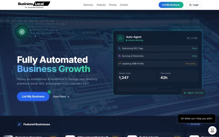Skjámynd af businesslocal.com.au