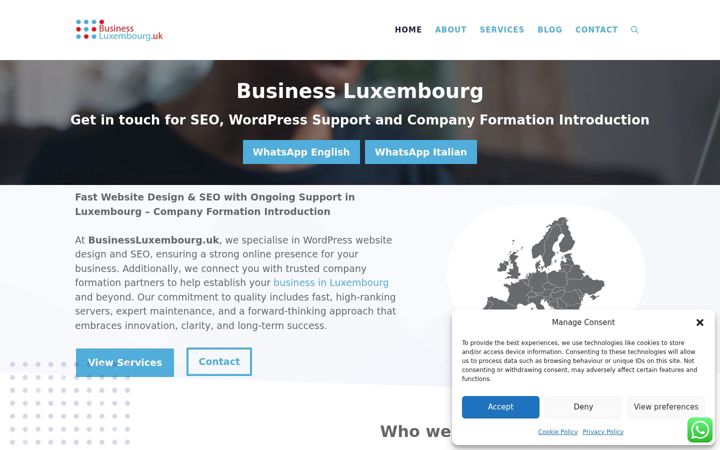 Screenshot of businessluxemburg.uk