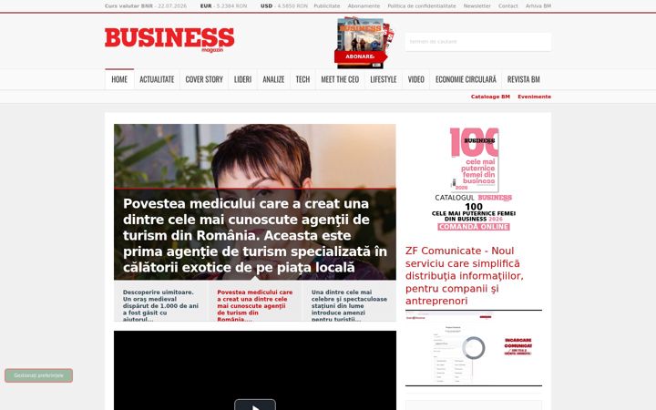 Screenshot of businessmagazin.ro