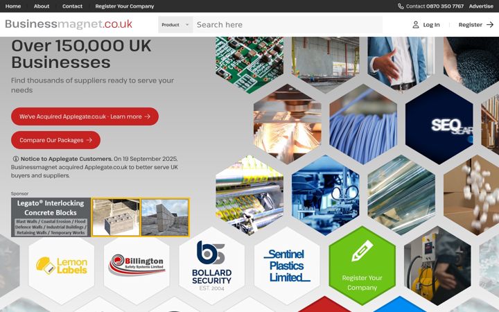 Screenshot of businessmagnet.co.uk