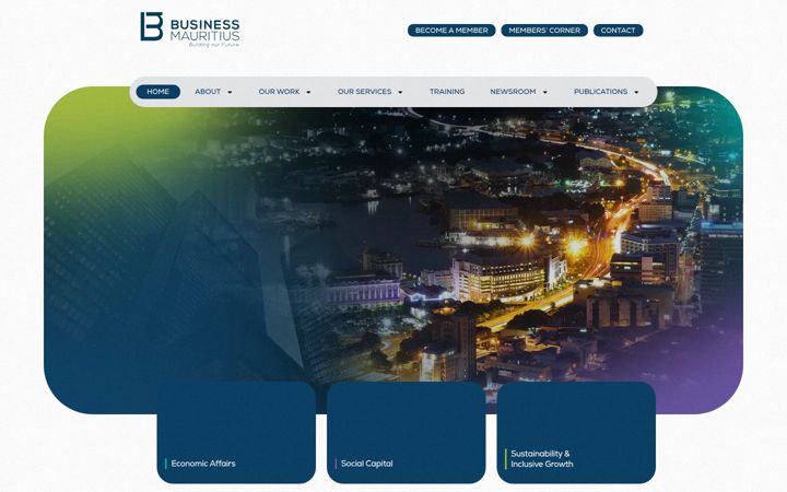 Screenshot ta' businessmauritius.org