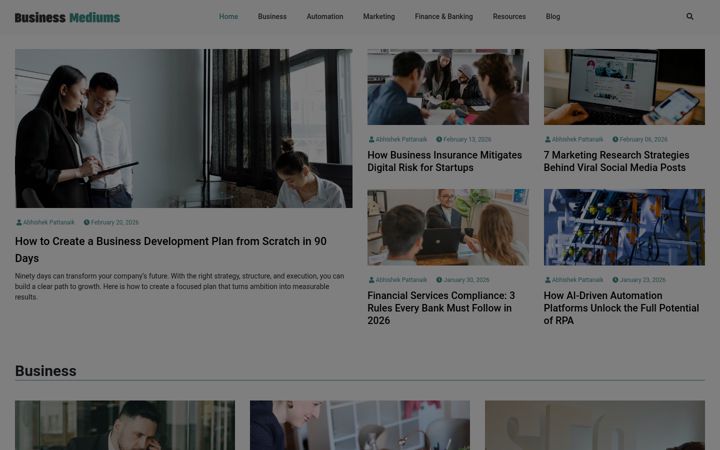 Screenshot of businessmediums.com