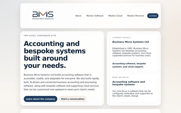 Screenshot of businessmicrosystems.co.uk