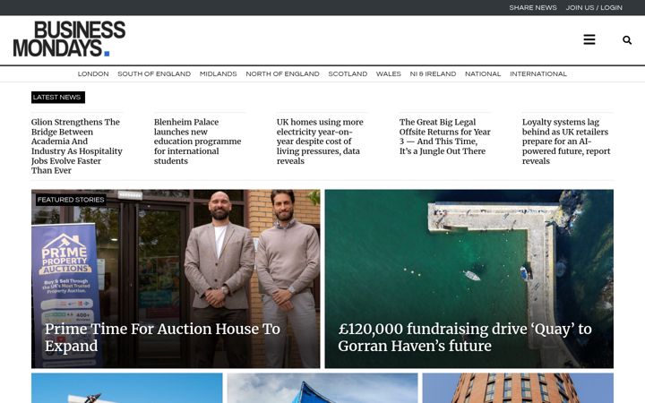 Screenshot of businessmondays.co.uk