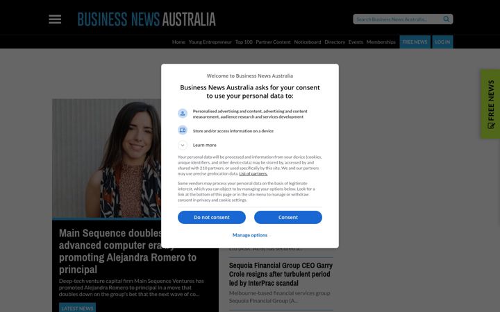 Zrzut ekranu businessnewsaustralia.com