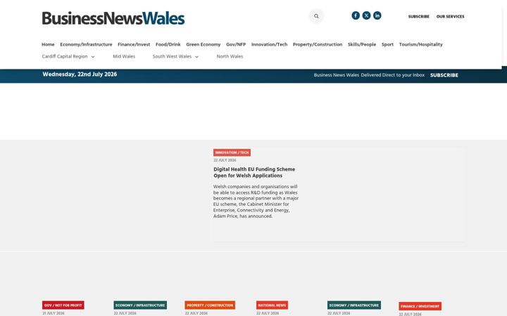 Screenshot of businessnewswales.com