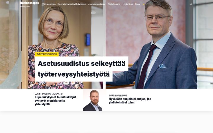 Screenshot von businessopas.fi