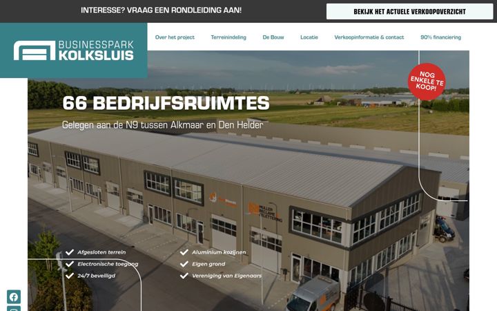 Screenshot of businessparkkolksluis.nl