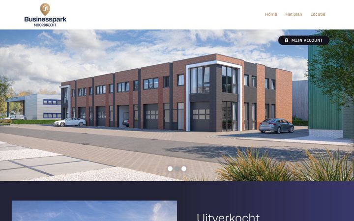 Captură de ecran a businessparkmoordrecht.nl