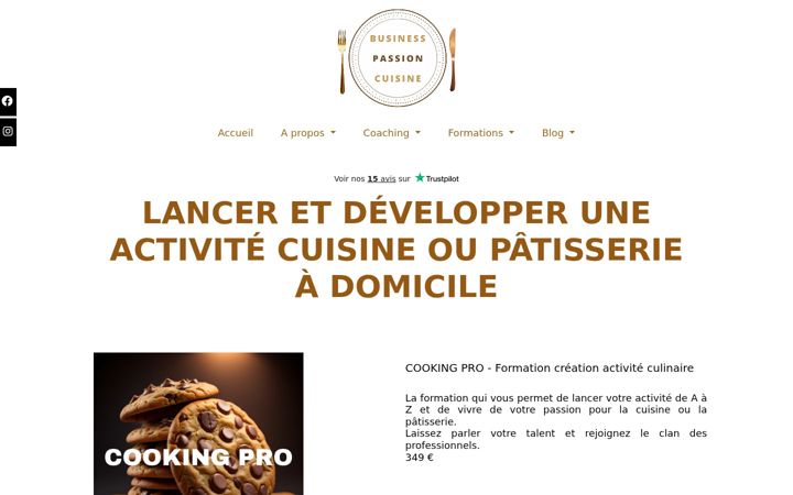Screenshot of businesspassioncuisine.fr