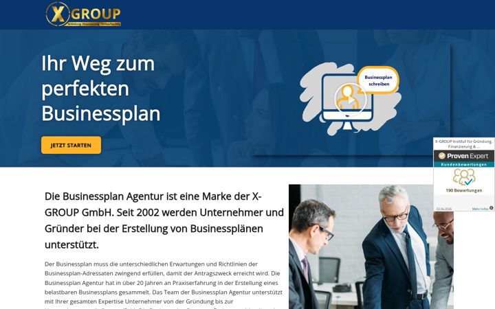 Skjermbilde av businessplan-agentur.de
