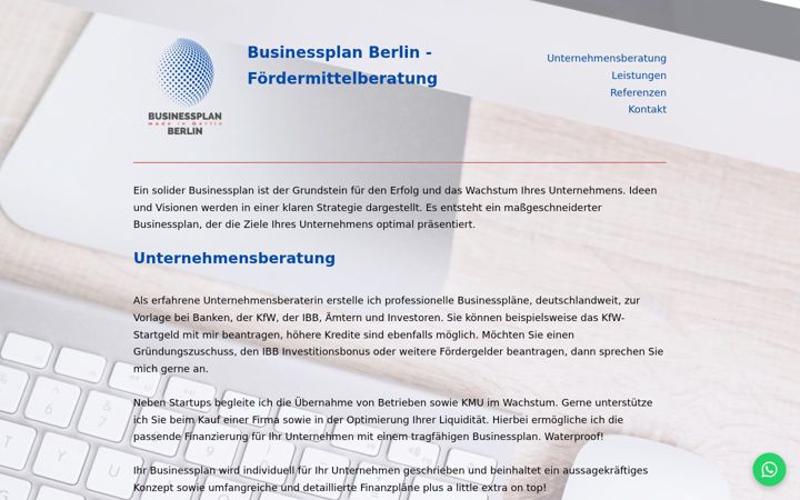 Screenshot of businessplanberlin.de