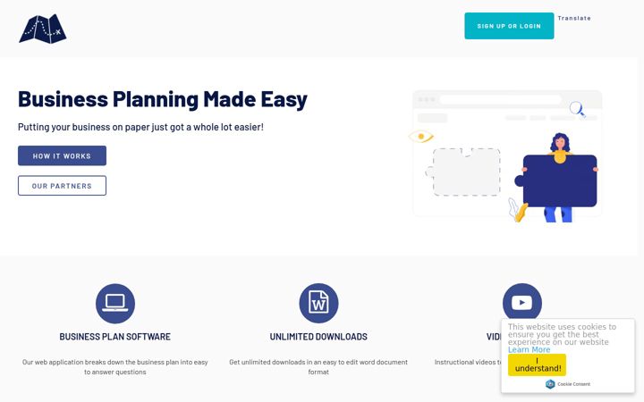 Screenshot of businessplanmap.com