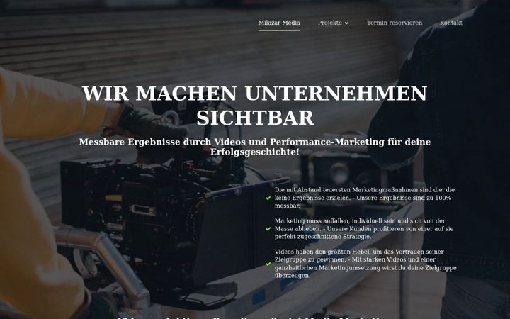 Screenshot of businessportraits-milazar.de