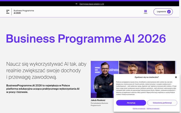 Screenshot of businessprogramme.ai