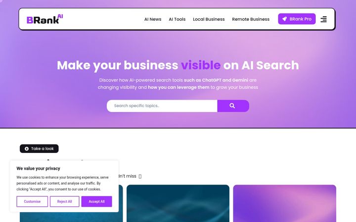 Screenshot of businessrankai.com