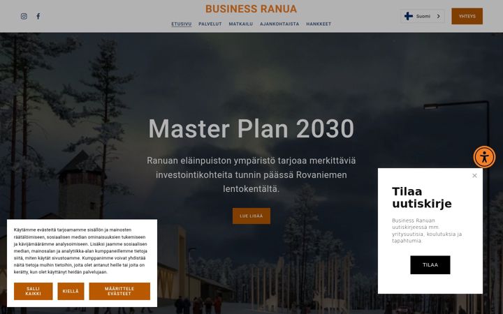 Screenshot of businessranua.fi