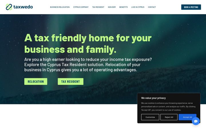 Screenshot of businessrelocation.com.cy