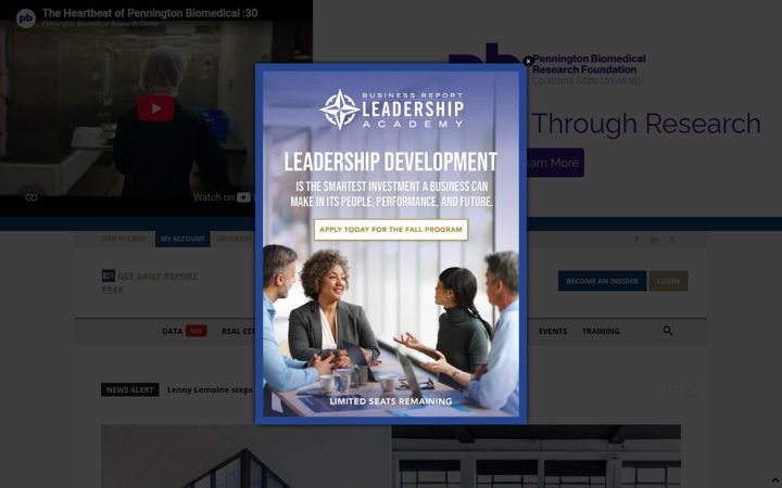 Screenshot of businessreport.com