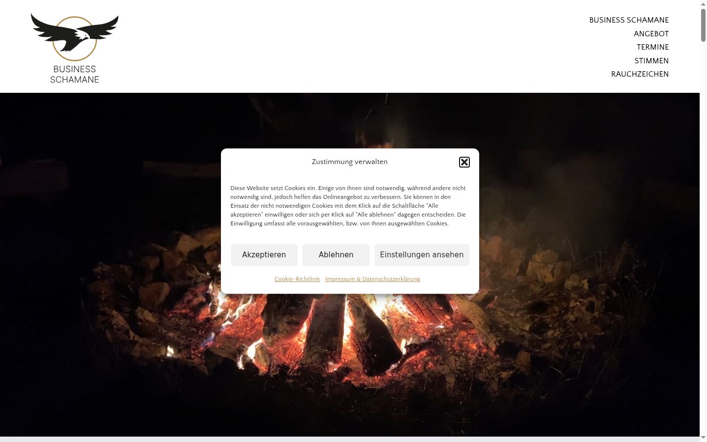 Screenshot of the consent banner shown before any interaction