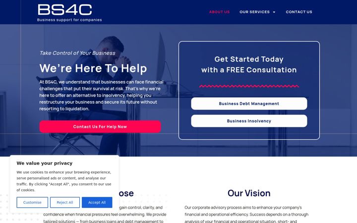 Screenshot of businesssupport4companies.co.uk