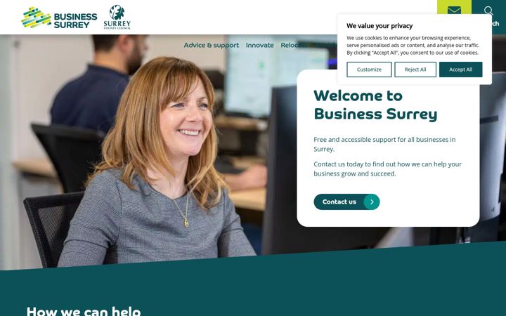Screenshot of businesssurrey.co.uk