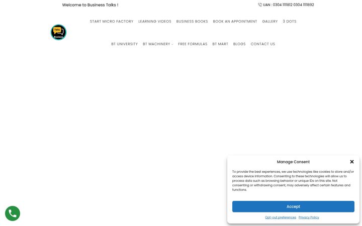 Screenshot of businesstalks.pk