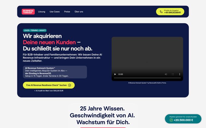 Screenshot of businessthriver.com