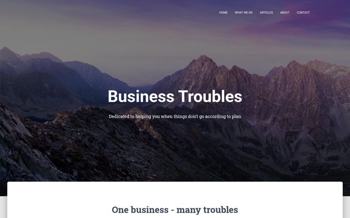 Screenshot of businesstroubles.co.uk