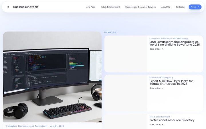 Screenshot of businessundtech.de