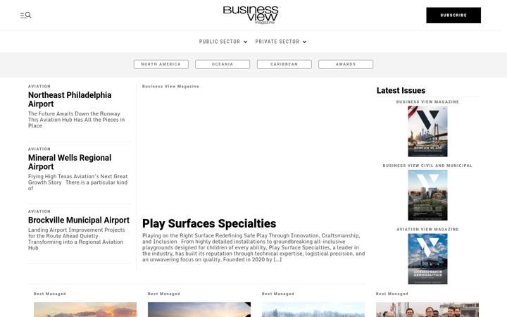 Screenshot of businessviewmagazine.com