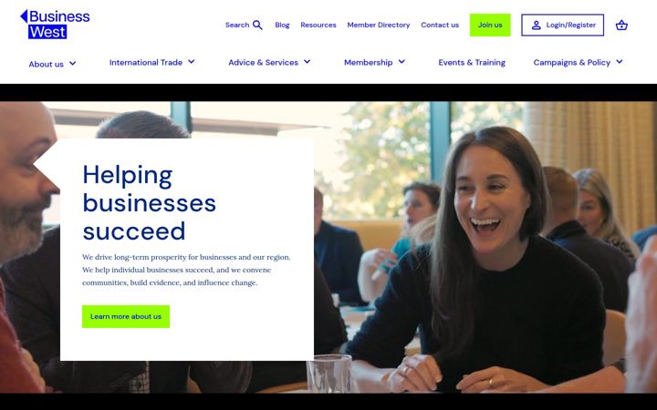 Screenshot of businesswest.co.uk