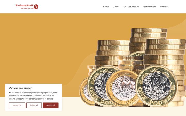 Screenshot of businesswiseni.com