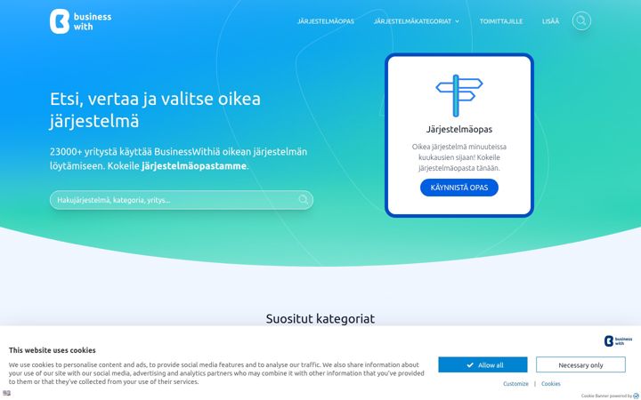 Screenshot von businesswith.fi