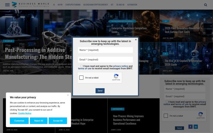 Screenshot of businessworldit.com