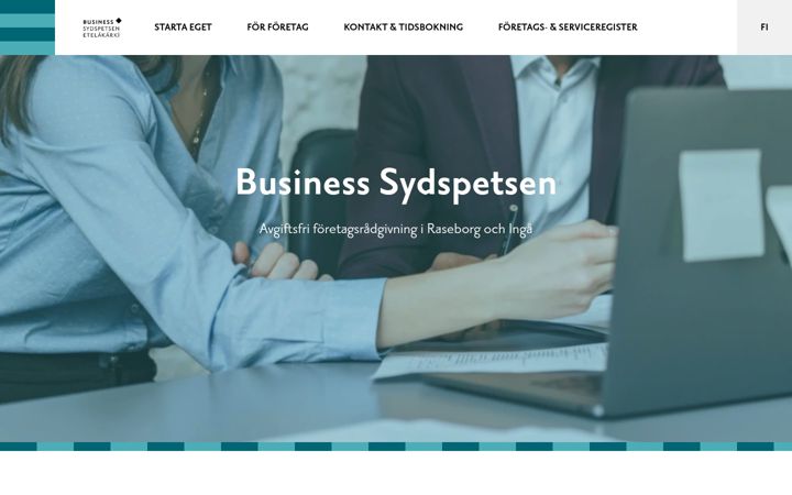 Screenshot von businessydspetsen.fi