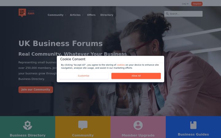 Screenshot of businesszone.co.uk