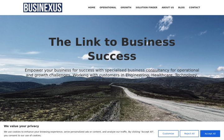 Screenshot of businexus.co.uk