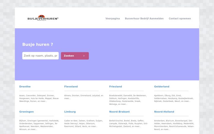 Screenshot of busjeverhuren.nl