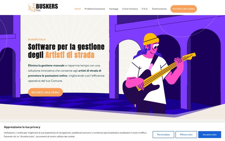 Screenshot of buskers-italia.it