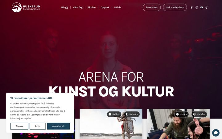 Screenshot ta' buskerud.fhs.no