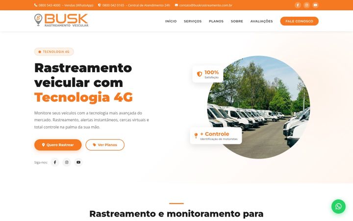 Screenshot of buskrastreamento.com.br