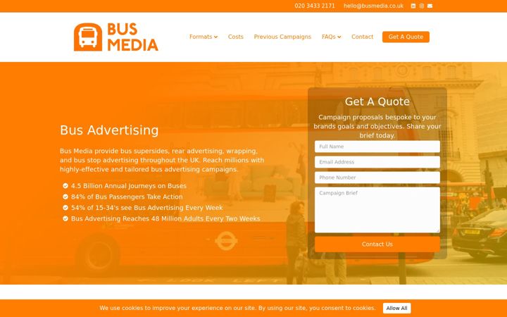 Screenshot of busmedia.co.uk